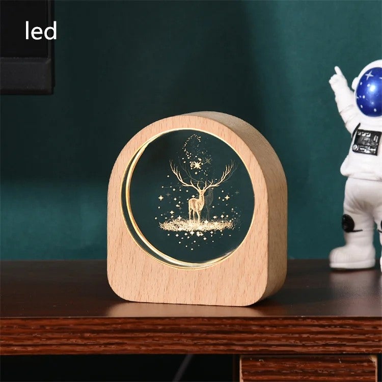 Bluejw Glowing Crystal Ball Night Light - USB Powered Warm White Bedside Lamp - Planetary Design - Kids Christmas Gift & Home Decor - Image 5